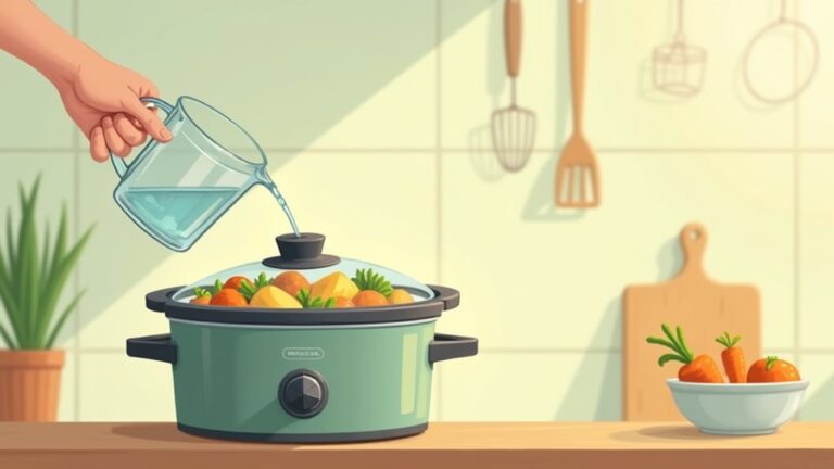 adding water to slow cooker