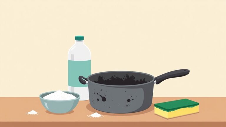 clean burnt pan effectively