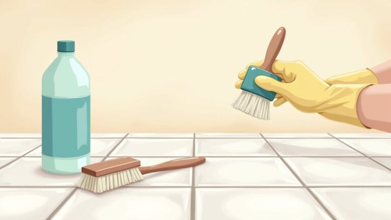 clean kitchen floor grout