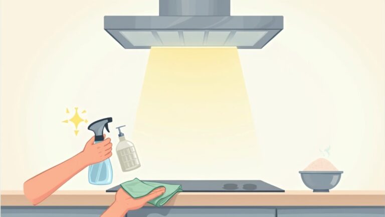 clean kitchen hood efficiently