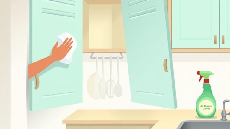cleaning kitchen cabinet doors