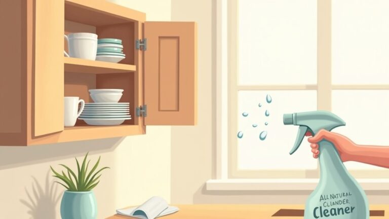 cleaning kitchen cupboard surfaces