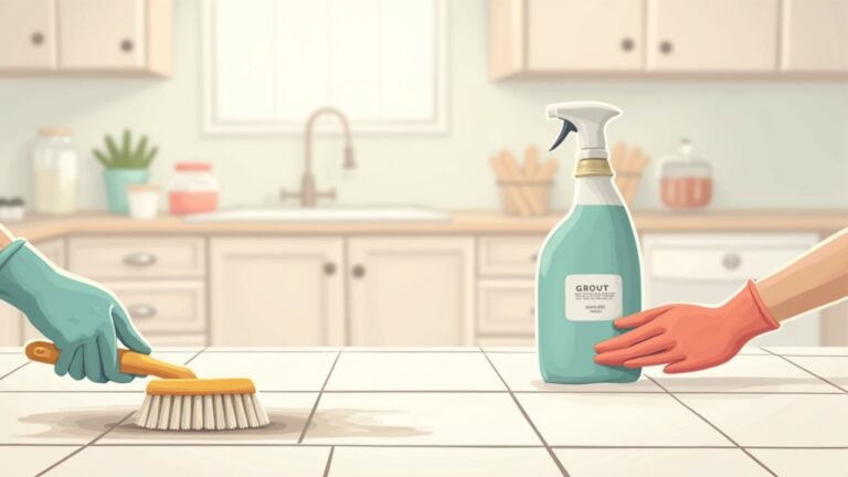 cleaning kitchen tile grout