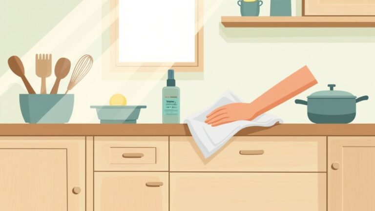 cleaning wooden kitchen units