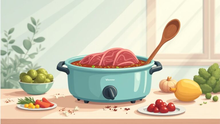 corned beef slow cooker submerged