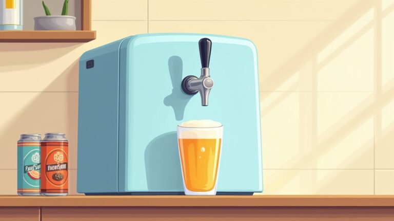 kegerator dispenses draft beer