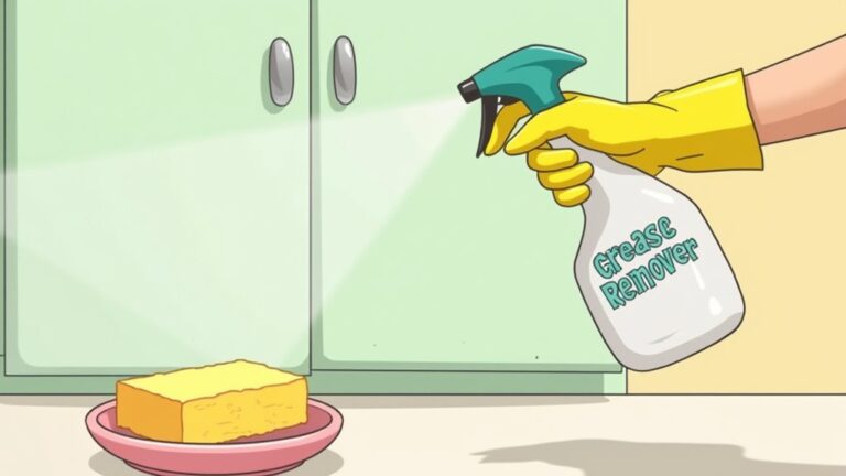 remove grease from cabinets